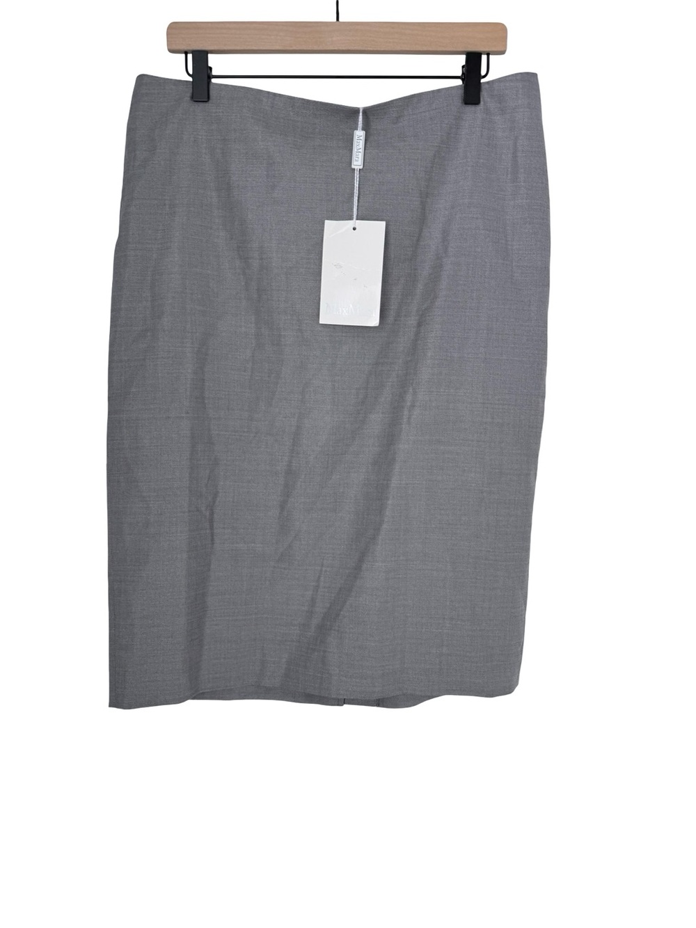 NWT Max Mara Hidesia Medium Grey Skirt Sz 16